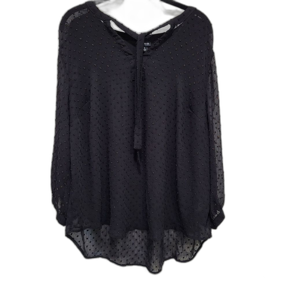 Torrid Long Black Witchy Sheer Blouse - Torrid 2 (Size 18/20 / 2X)